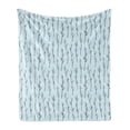 thumbnail image 1 of Floral Soft Flannel Fleece Throw Blanket, Spring Willow Branches with Little White Polka Dots Doodle, Cozy Plush for Indoor and Outdoor Use, 60" x 80", Baby Blue Dark Blue Grey, by Ambesonne, 1 of 5