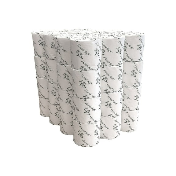 Floral Soft 2-Ply Standard Toilet Paper White B448