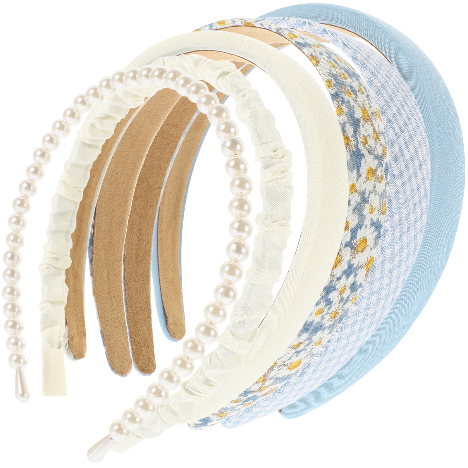 Floral Solid Color Headband Combination Set Hair Tie Ties