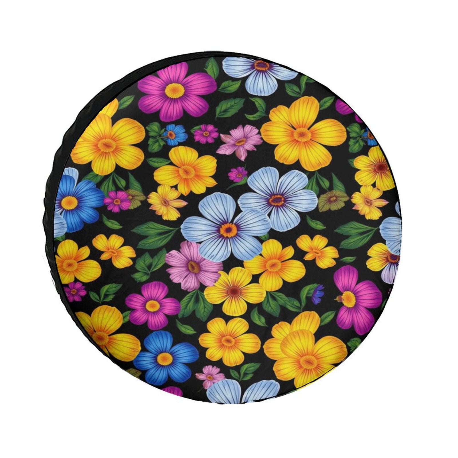 Dujiea Red Roses Spare Tire Cover - Universal Dust-Proof Protector For RV, Trailer, SUV, Truck (Fits 14-17 Inch Tires)