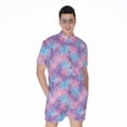 thumbnail image 1 of Floral Sparkle Short Sleeve Men'S Rompers Casual Summer Jumpsuits Outfit, 1 of 4