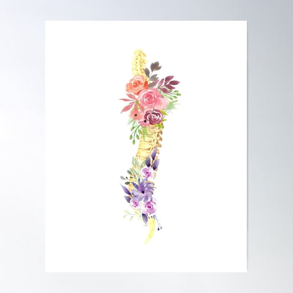 Floral Spine Anatomy Poster Wall Art Modern Wall Decor For Living Room Bedroom Art