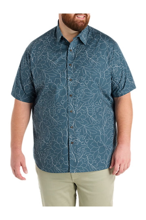 Floral Sport Shirt Dark Slate 2XL