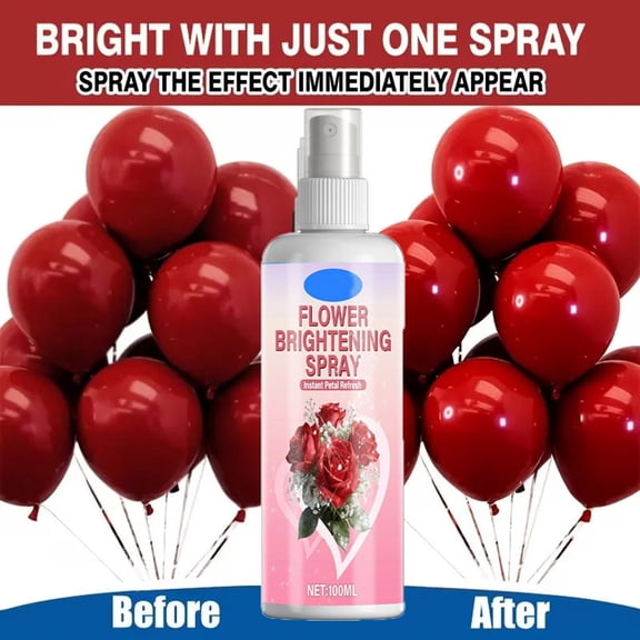 Floral Spray – Decorative Flower Sheen | Shimmering Mist, Romantic Effect, Glitter Finish | Gentle Formula | For Fresh, Dried, Foliage | 100ml | Party Decor