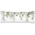 thumbnail image 1 of Floral Spring Body Pillow Cover Vintage Wild Flowers Decor Leaves Sage Green Cushion Long Pillowcase with Zipper Farmhouse Wildflower Plant Decorative Bedding Pillow Cases for Bedroom,Couch,20"x54", 1 of 5