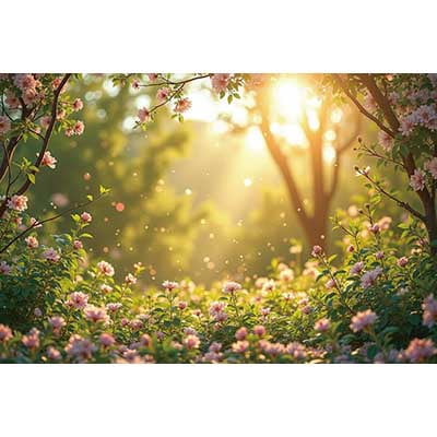 Floral Spring Flower Blossom Backdrop Childr Enchanted Birthday Party ...