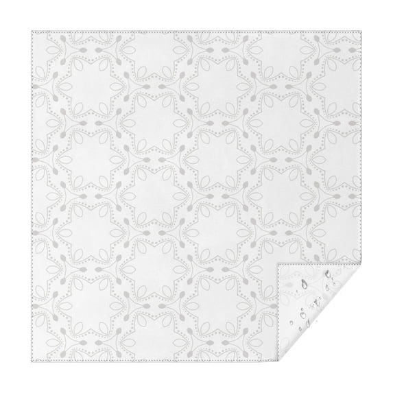 Floral 42" Square Waterproof Tablecloth, Floral Print Polyester Table Cover