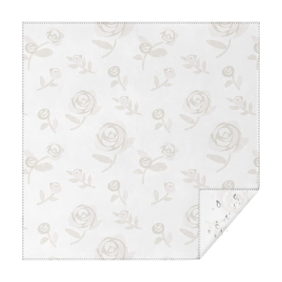42x42 Inch Waterproof Square Tablecloth, Thickened Polyester Table Cover for Dining & Parties, Floral Print