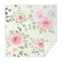 42x42 Inch Waterproof Square Tablecloth, Thickened Polyester Table Cover for Dining & Parties, Floral Print