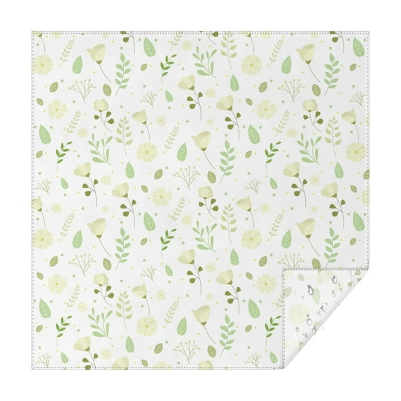 Floral Square Tablecloth 42x42in(107x107cm) – Waterproof Polyester Printed Table Cover, Wrinkle Resistant & Washable for Kitchen Dining Picnic Party Decor, Thanksgiving,Christmas, Spring,Flower