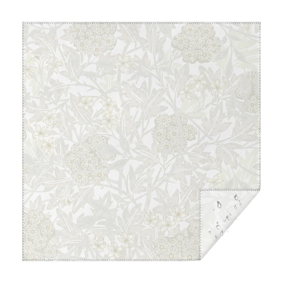 Floral 42" Square Waterproof Tablecloth, Floral Print Polyester Table Cover