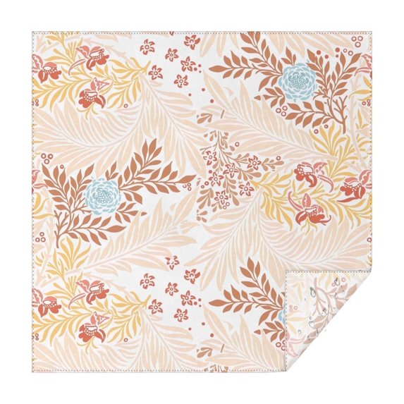 42x42 Inch Waterproof Square Tablecloth, Thickened Polyester Table Cover for Dining & Parties, Floral Print