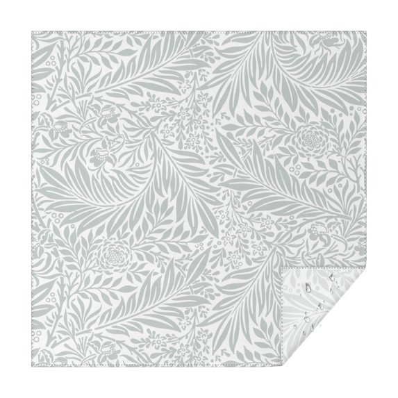 Floral 42" Square Waterproof Tablecloth, Floral Print Polyester Table Cover