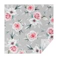 thumbnail image 1 of Floral Square Tablecloth 42x42in(107x107cm) – Waterproof Polyester Printed Table Cover, Wrinkle Resistant & Washable for Kitchen Dining Picnic Party Decor, Thanksgiving,Christmas, Spring,Flower, 1 of 6