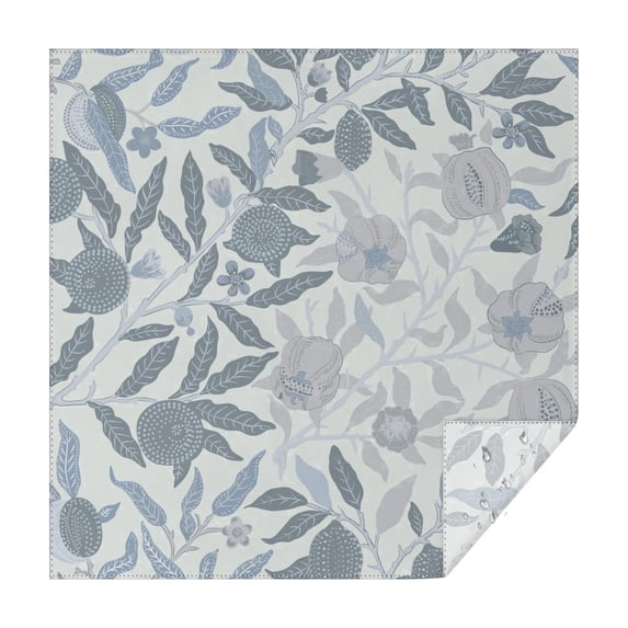 Floral 42" Square Waterproof Tablecloth, Floral Print Polyester Table Cover