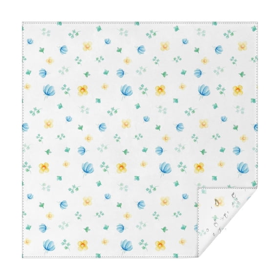 Floral Square Tablecloth 42x42in(107x107cm) – Waterproof Polyester Printed Table Cover, Wrinkle Resistant & Washable for Kitchen Dining Picnic Party Decor, Thanksgiving,Christmas, Spring,Flower