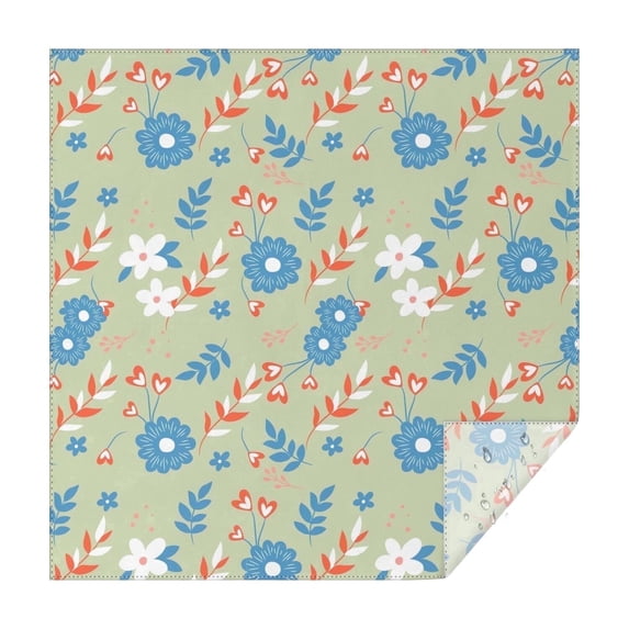42x42 Inch Waterproof Square Tablecloth, Thickened Polyester Table Cover for Dining & Parties, Floral Print