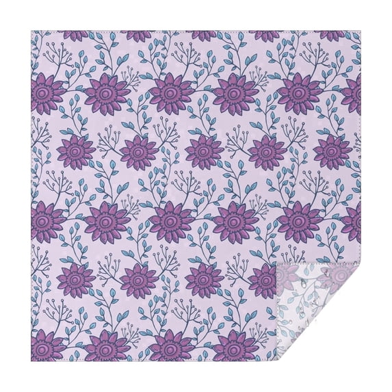 42x42 Inch Waterproof Square Tablecloth, Thickened Polyester Table Cover for Dining & Parties, Floral Print