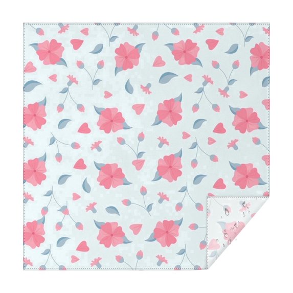 42x42 Inch Waterproof Square Tablecloth, Thickened Polyester Table Cover for Dining & Parties, Floral Print