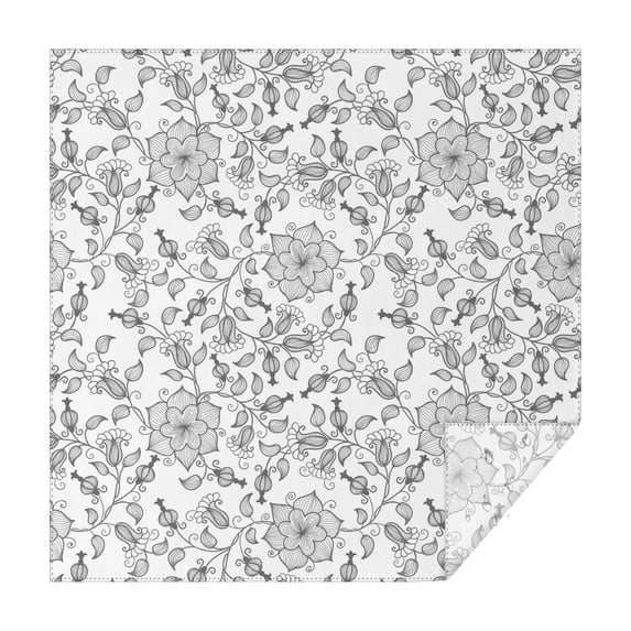 42x42 Inch Waterproof Square Tablecloth, Thickened Polyester Table Cover for Dining & Parties, Floral Print