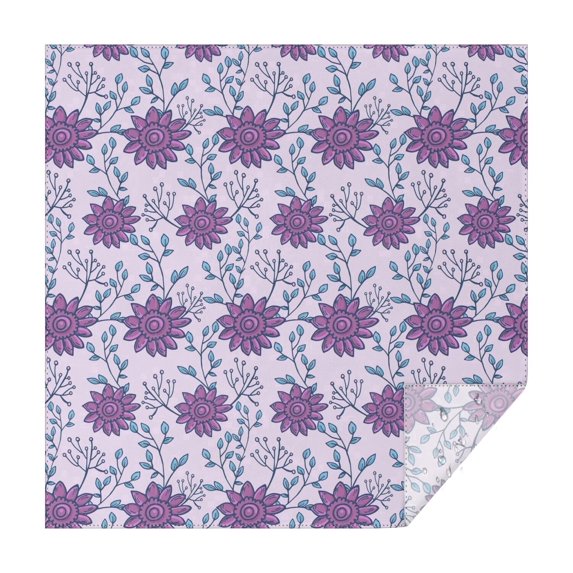 42x42 Inch Waterproof Square Tablecloth, Thickened Polyester Table Cover for Dining & Parties, Floral Print