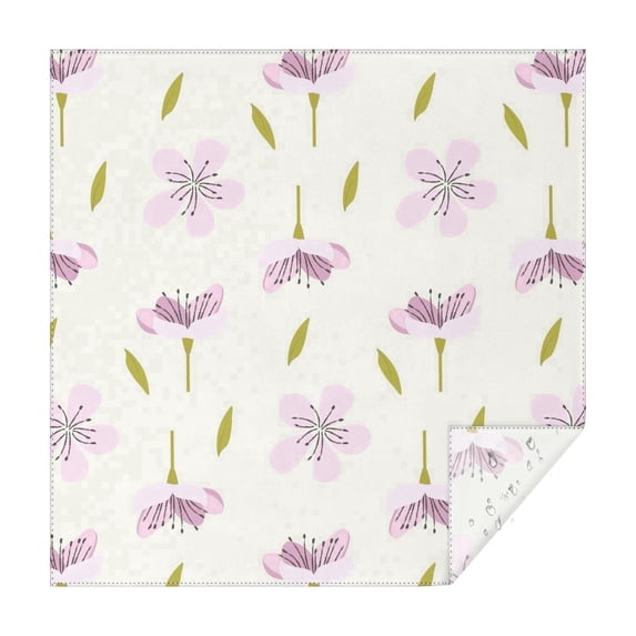 42x42 Inch Waterproof Square Tablecloth, Thickened Polyester Table Cover for Dining & Parties, Floral Print