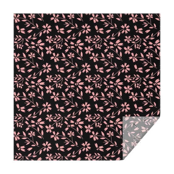 Floral Square Tablecloth 42x42in(107x107cm) – Waterproof Polyester Printed Table Cover, Wrinkle Resistant & Washable for Kitchen Dining Picnic Party Decor, Thanksgiving,Christmas, Spring,Flower