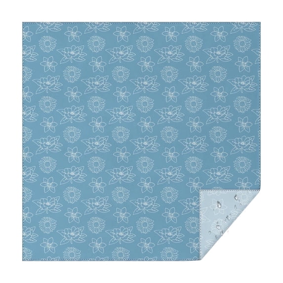 42x42 Inch Waterproof Square Tablecloth, Thickened Polyester Table Cover for Dining & Parties, Floral Print