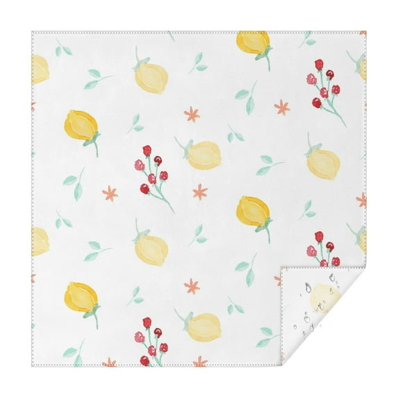 Floral 42" Square Waterproof Tablecloth, Floral Print Polyester Table Cover