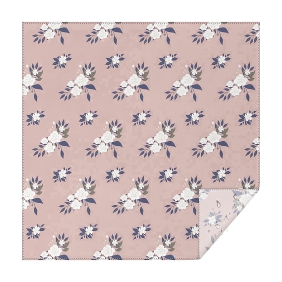 42x42 Inch Waterproof Square Tablecloth, Thickened Polyester Table Cover for Dining & Parties, Floral Print