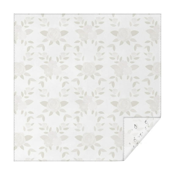 Floral Square Tablecloth 42x42in(107x107cm) – Waterproof Polyester Printed Table Cover, Wrinkle Resistant & Washable for Kitchen Dining Picnic Party Decor, Thanksgiving,Christmas, Spring,Flower