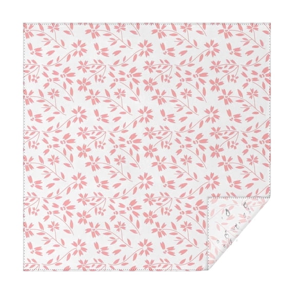 42x42 Inch Waterproof Square Tablecloth, Thickened Polyester Table Cover for Dining & Parties, Floral Print