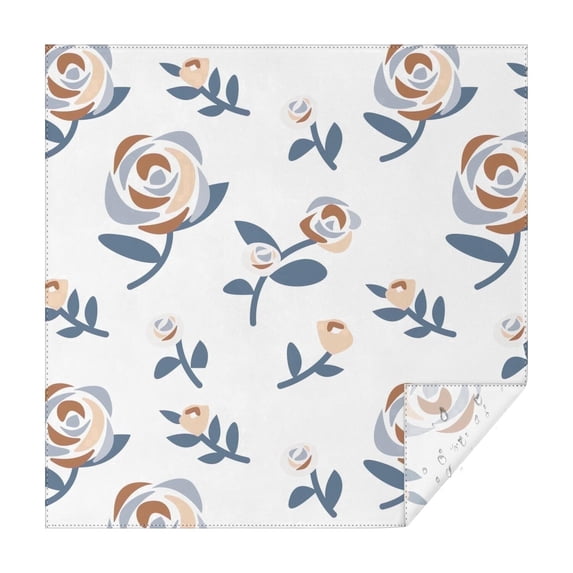 42x42 Inch Waterproof Square Tablecloth, Thickened Polyester Table Cover for Dining & Parties, Floral Print