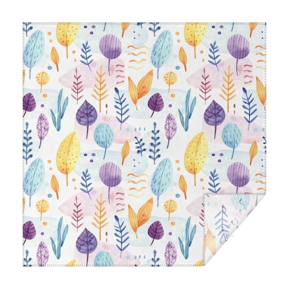 42x42 Inch Waterproof Square Tablecloth, Thickened Polyester Table Cover for Dining & Parties, Floral Print