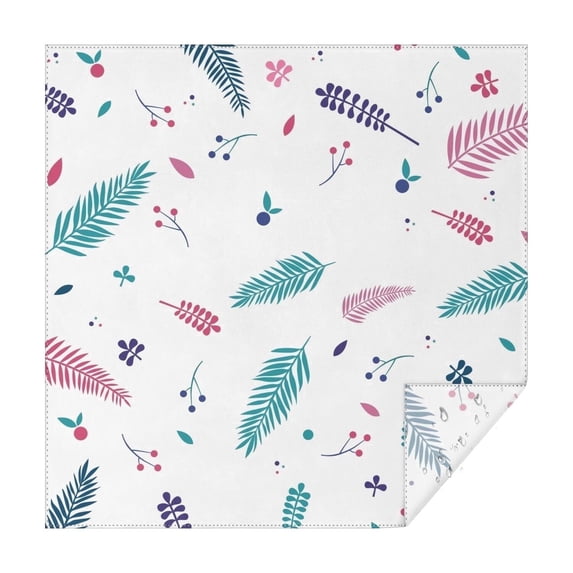 42x42 Inch Waterproof Square Tablecloth, Thickened Polyester Table Cover for Dining & Parties, Floral Print