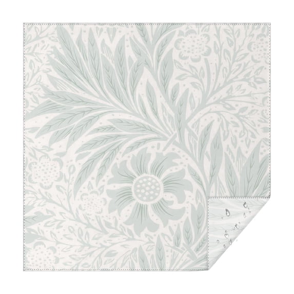 Floral 42" Square Waterproof Tablecloth, Floral Print Polyester Table Cover