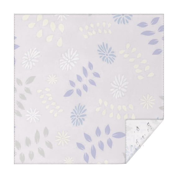 Floral 42" Square Waterproof Tablecloth, Floral Print Polyester Table Cover