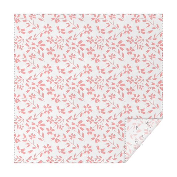 Floral Square Tablecloth 42x42in(107x107cm) – Waterproof Polyester Printed Table Cover, Wrinkle Resistant & Washable for Kitchen Dining Picnic Party Decor, Thanksgiving,Christmas, Spring,Flower