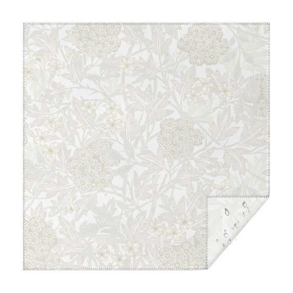 Floral 42" Square Waterproof Tablecloth, Floral Print Polyester Table Cover