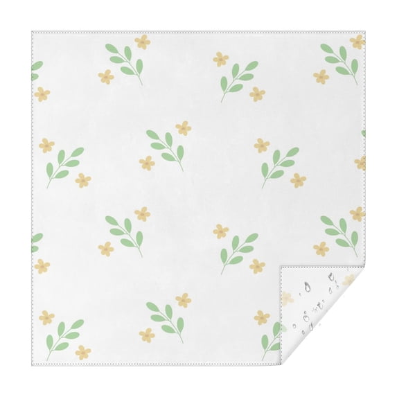 Floral Square Tablecloth 42x42in(107x107cm) – Waterproof Polyester Printed Table Cover, Wrinkle Resistant & Washable for Kitchen Dining Picnic Party Decor, Thanksgiving,Christmas, Spring,Flower