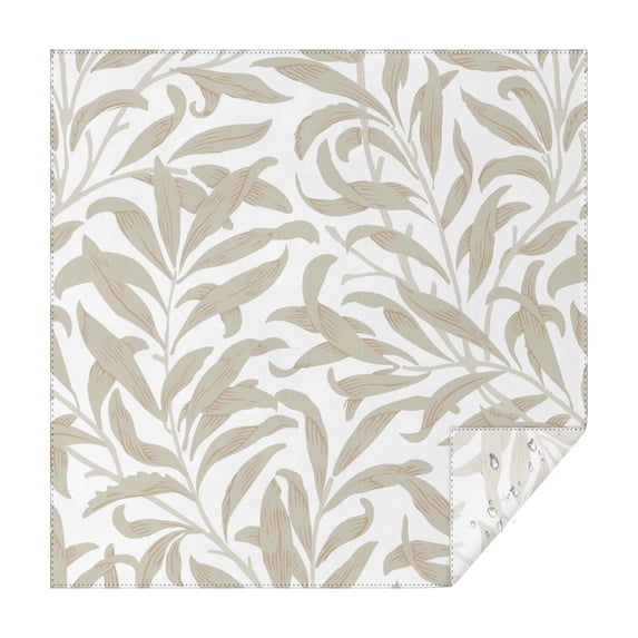 Floral 52" Square Waterproof Tablecloth, Floral Print Polyester Table Cover