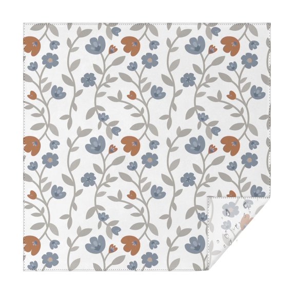 52x52 Inch Waterproof Square Tablecloth, Thickened Polyester Table Cover for Dining & Parties, Floral Print