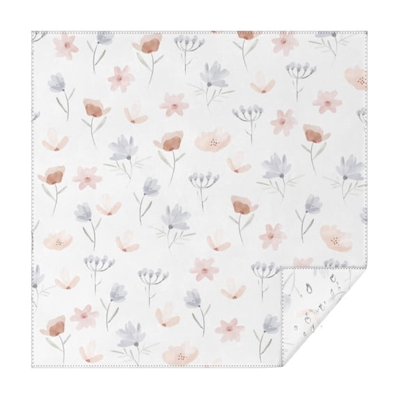 52x52 Inch Waterproof Square Tablecloth, Thickened Polyester Table Cover for Dining & Parties, Floral Print