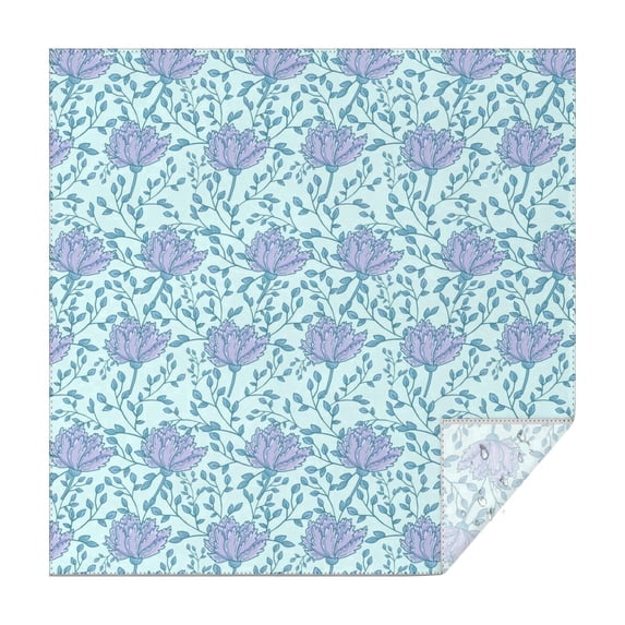 52x52 Inch Waterproof Square Tablecloth, Thickened Polyester Table Cover for Dining & Parties, Floral Print