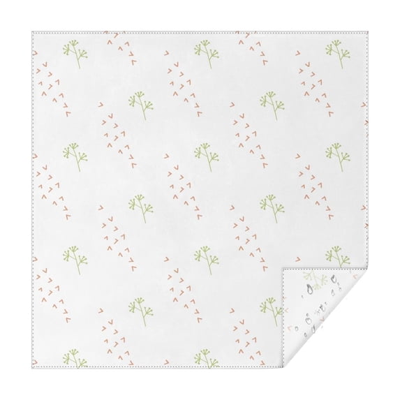 Floral 52" Square Waterproof Tablecloth, Floral Print Polyester Table Cover