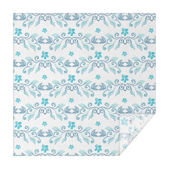 Floral Square Tablecloth 52x52in(132x132cm) – Waterproof Polyester Printed Table Cover, Wrinkle Resistant & Washable for Kitchen Dining Picnic Party Decor, Thanksgiving,Christmas, Spring,Flower