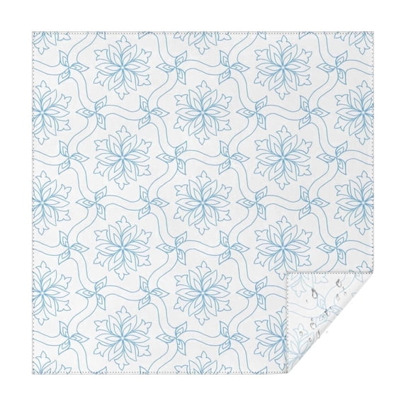 52x52 Inch Waterproof Square Tablecloth, Thickened Polyester Table Cover for Dining & Parties, Floral Print