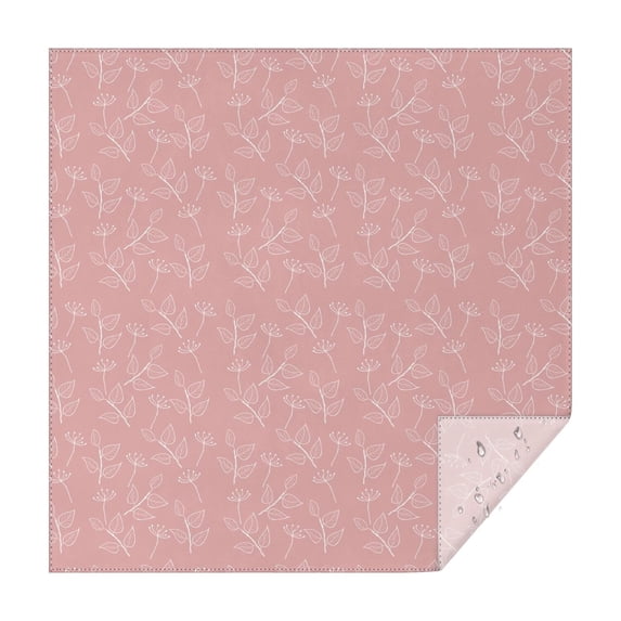 52x52 Inch Waterproof Square Tablecloth, Thickened Polyester Table Cover for Dining & Parties, Floral Print