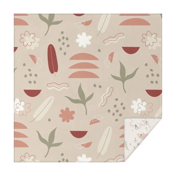 52x52 Inch Waterproof Square Tablecloth, Thickened Polyester Table Cover for Dining & Parties, Floral Print