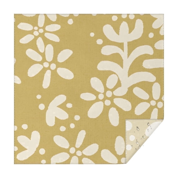 52x52 Inch Waterproof Square Tablecloth, Thickened Polyester Table Cover for Dining & Parties, Floral Print